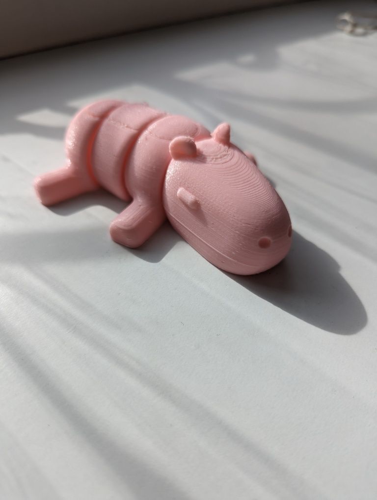 Милая розовая капибара шарнирная 3D печать