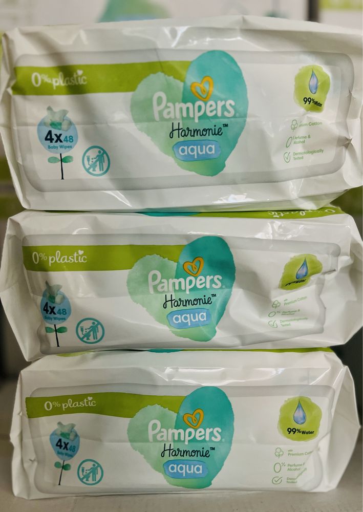 Продаемо серветки Pampers premium aqua, упаковка(4 пачки по 48 шт.)