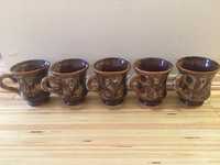 Набір Набор Глиняня керамічна лакована чашка горня горнятко (5)