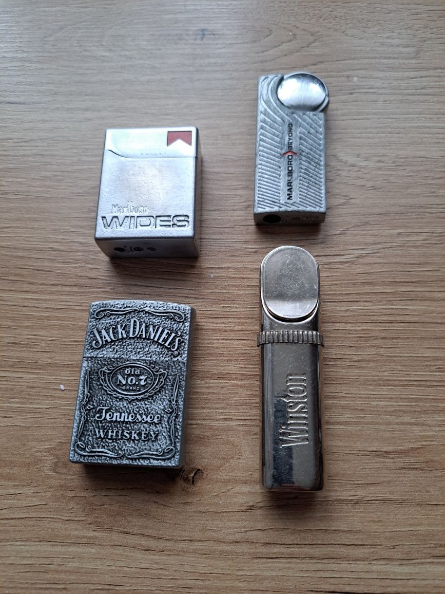 Zapalniczki kolekcjonerskie Marlboro ,Winston, Jack Daniels