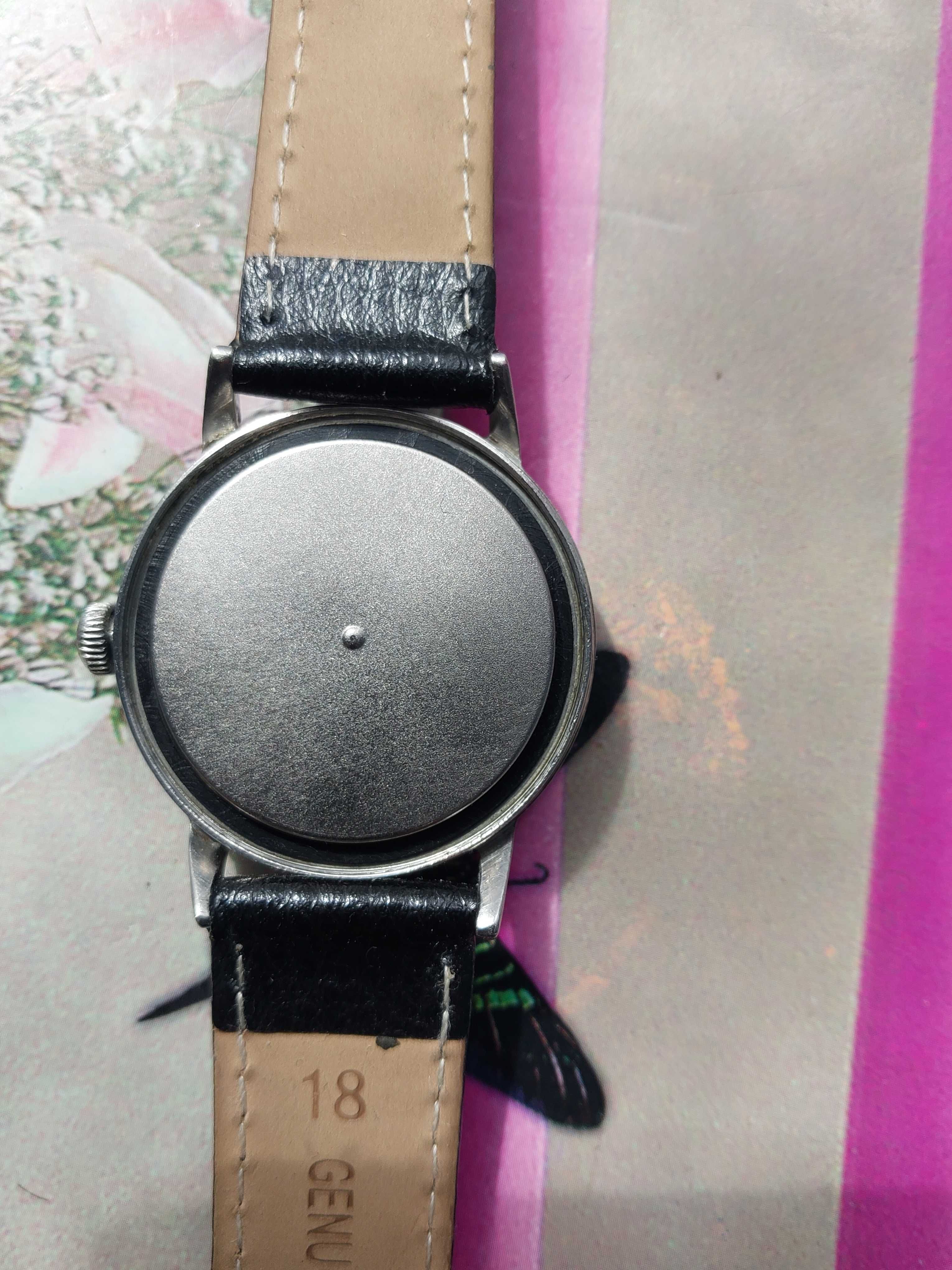 Zegarek ALPINA De Luxe cal.598 R szer kop inox bez 34 mm.