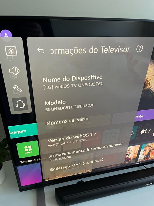 LG QNED 55" Série 85T- Fatura 10/2025