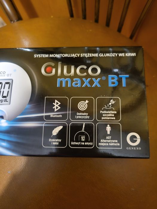 Glukometr marki Gluco maxx BT. Nowy.
