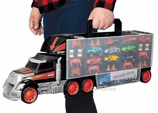 Трейлер перевозчик авто,игровой набор Dickie Toys длина 62см 374 9023