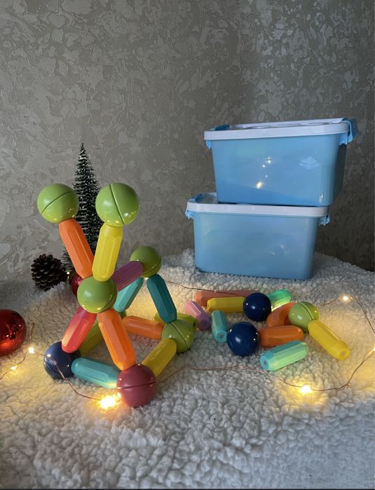 Магнітний конструктор трикутники та квадрати Дитячий конструктор Набір