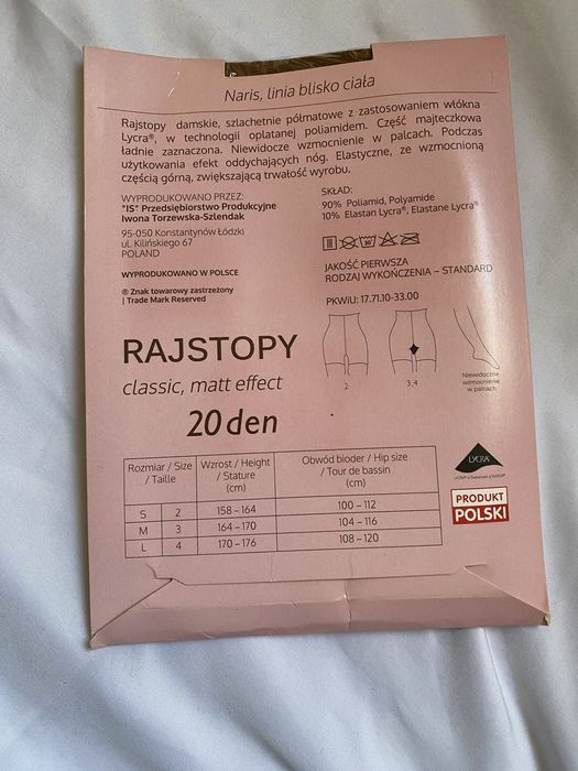 Bezowe Rajstopy 20 den