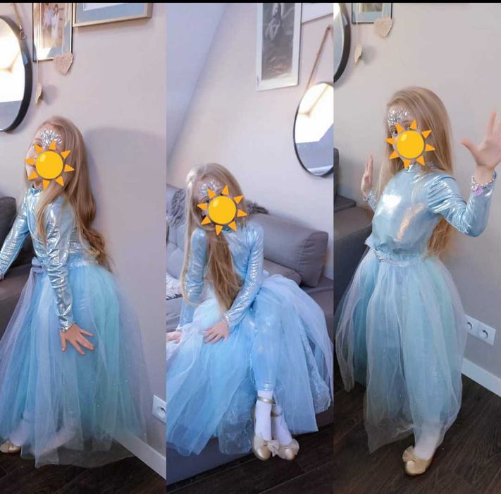 przebranie strój karnawałowy Elza Elsa kraina lodu