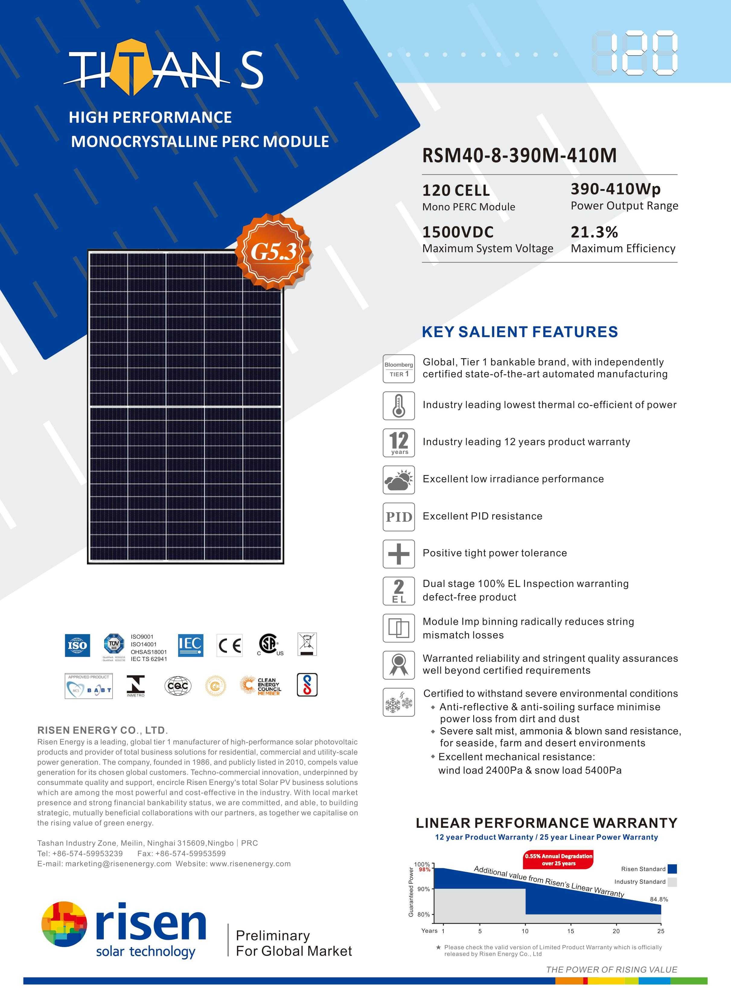 4kW MEGA ZESTAW fotowltaiczny 10x 405W Risen  JaSolar  Sofar