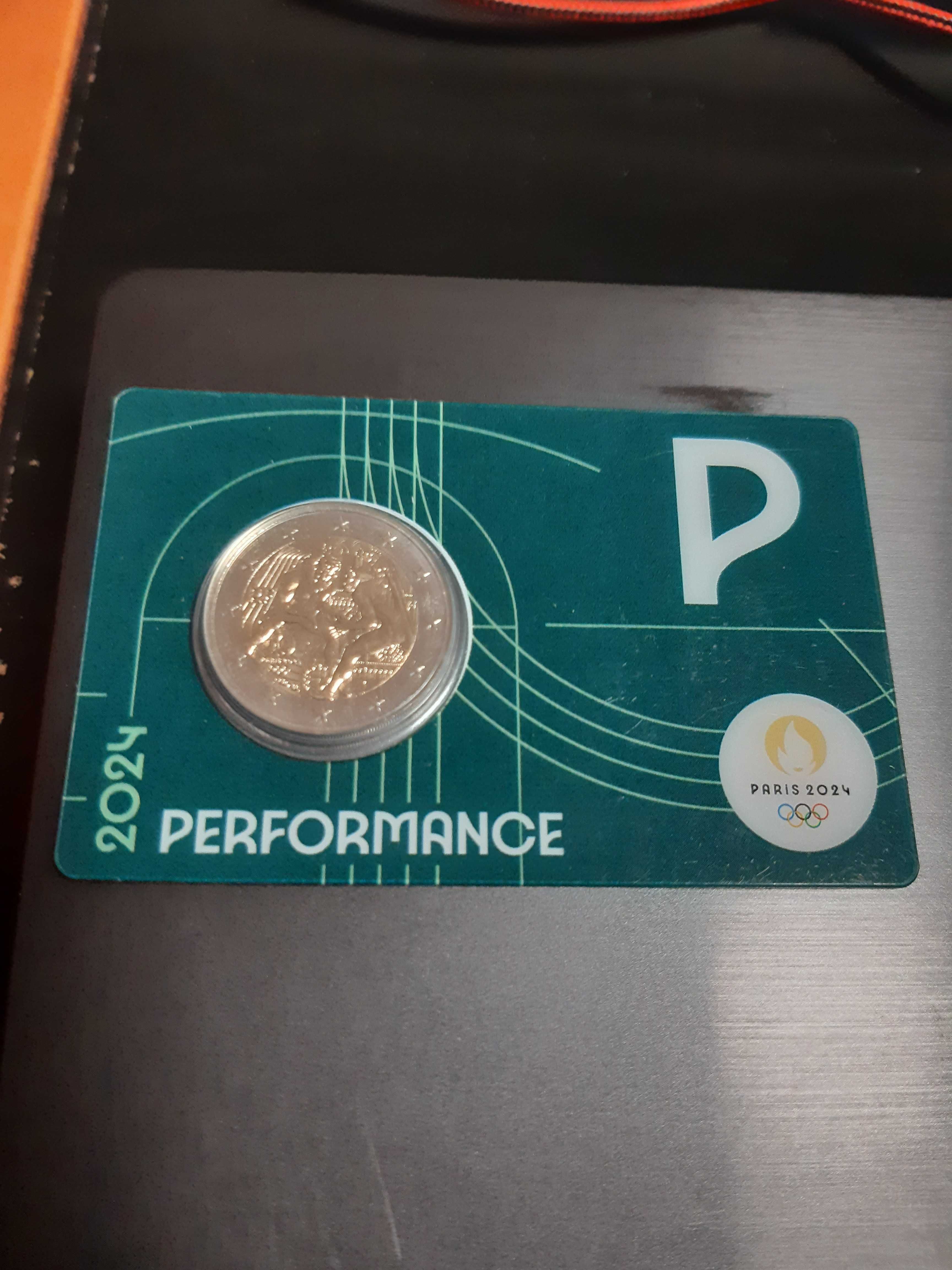 moeda 2€ frança coincard jogos olimpico 2024