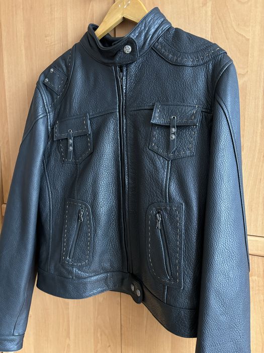 Нова шкіряна італійська чоловіча куртка Vera Pelle