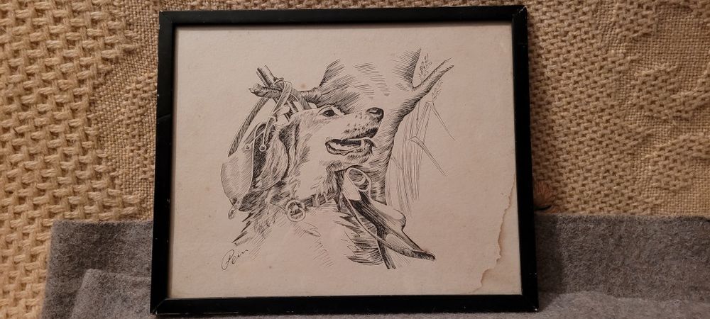 Stary obrazek 29x23 cm.