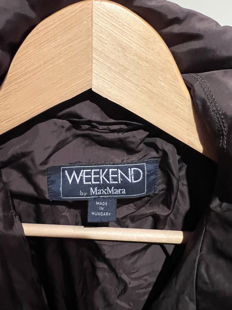 MAX MARA Weekend lekka ciepła kurtka puchowa czekoladowa r M/L