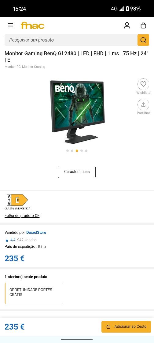 Monitor BENQ Como NOVO