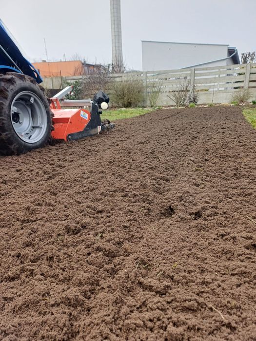 Usługa glebogryzarką separacyjną i mini traktorkiem