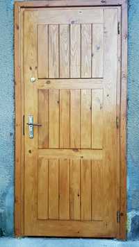 Drzwi wejsciowe drewniane sosnowe !