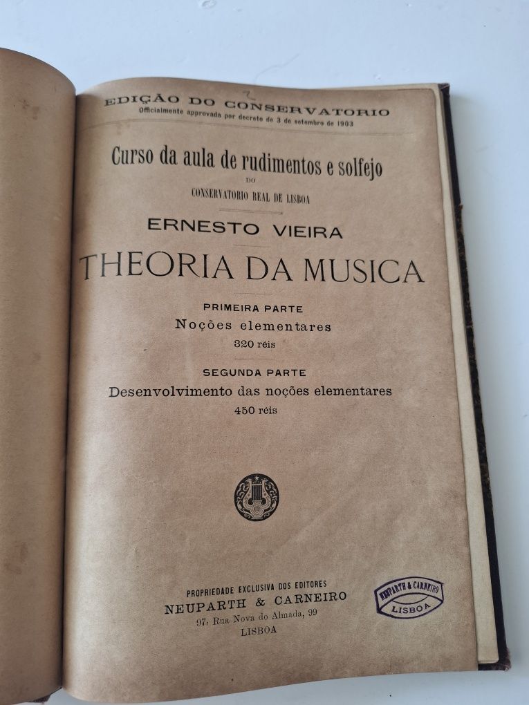 Livro Conservatório Real de Lisboa