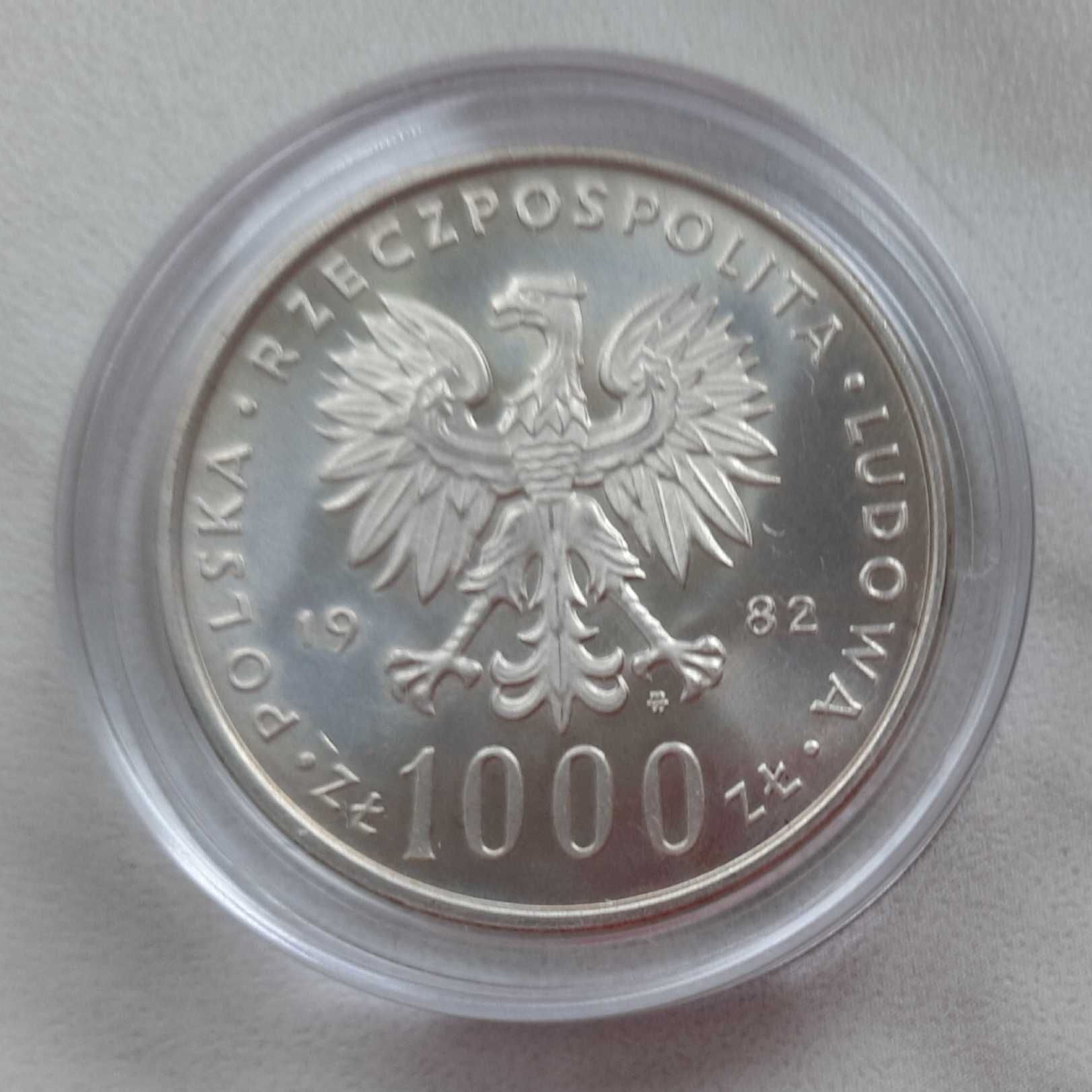 Srebrna moneta 1000 złotych z 1982 roku - Jan Paweł II