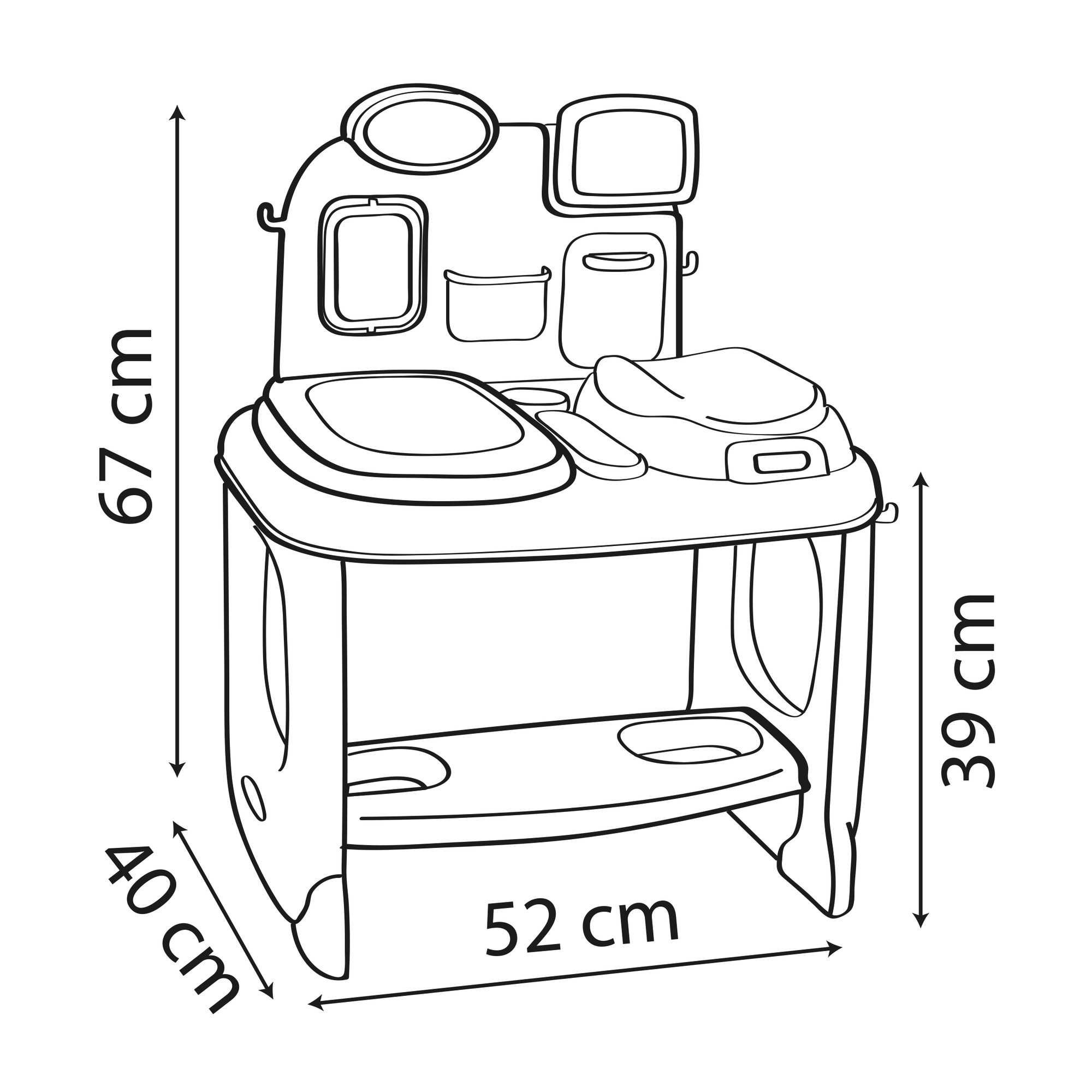 Набір догляд за лялькою Smoby зі зв. та св. еф. з аксесуарами (240305)