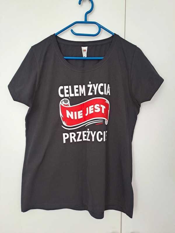 Czarna bawełniana koszulka / t-shirt Fruit of the Loom, rozm. L/40