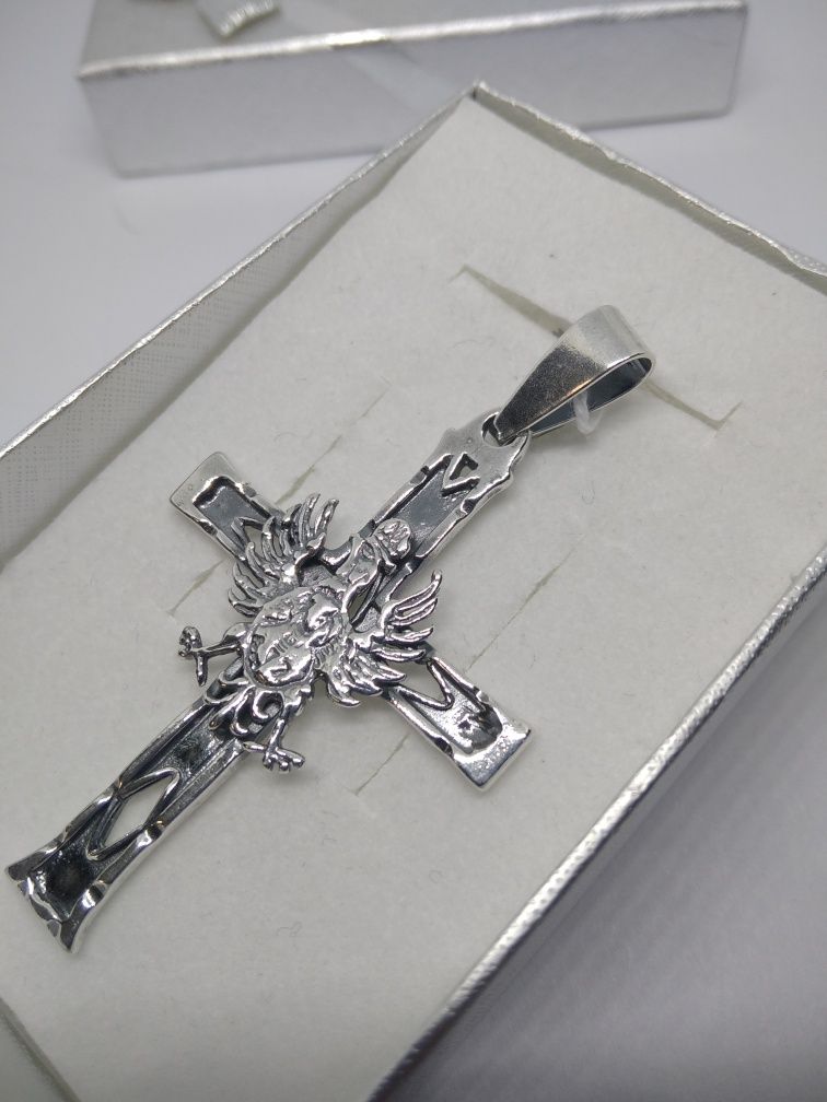 Srebrny krzyż z orłem srebro 925  178