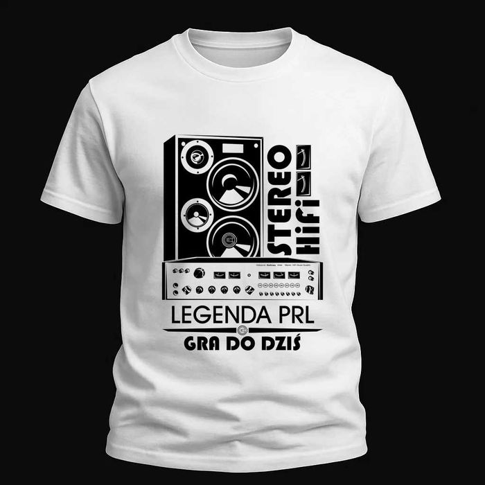 Koszulka T-shirt UNITRA Radmor, Magnetofon szpulowy, Gramofon Daniel