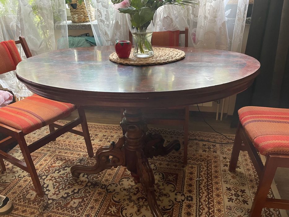 Stół owalny antyk