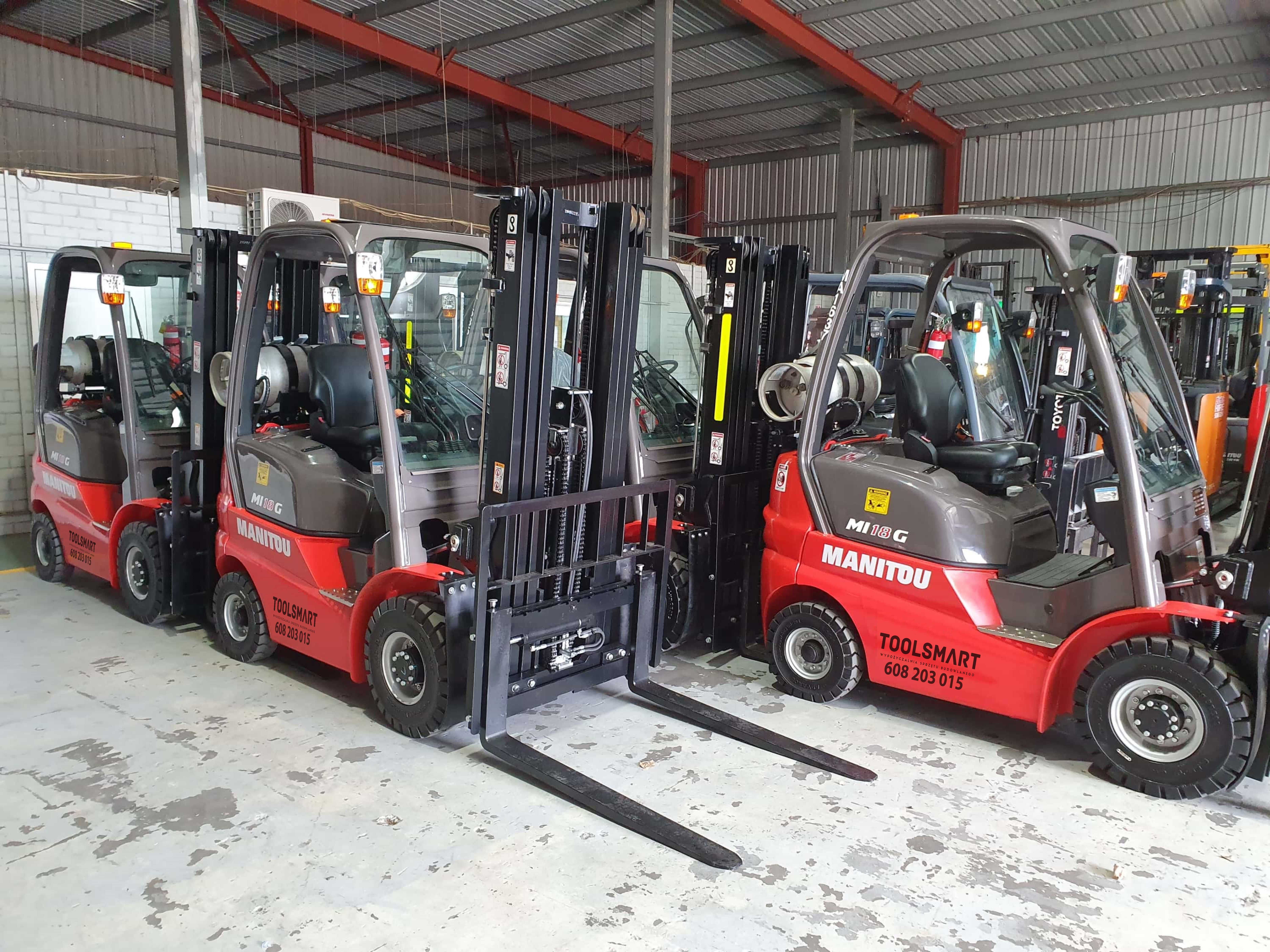 Wynajem wózek widłowy 1 - 12t transport wózki widłowe