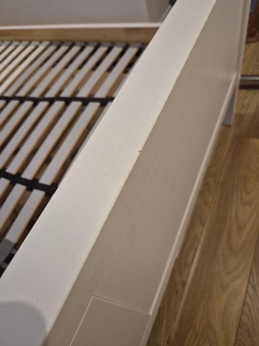 Łóżko drewniane białe Ikea 160x200