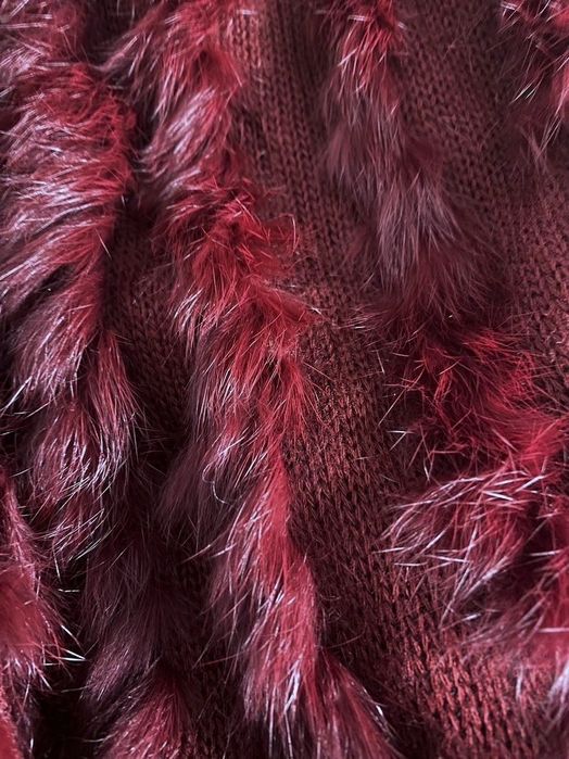 Piękna futrzana kamizelka z królika bezrękawnik M L 38 40