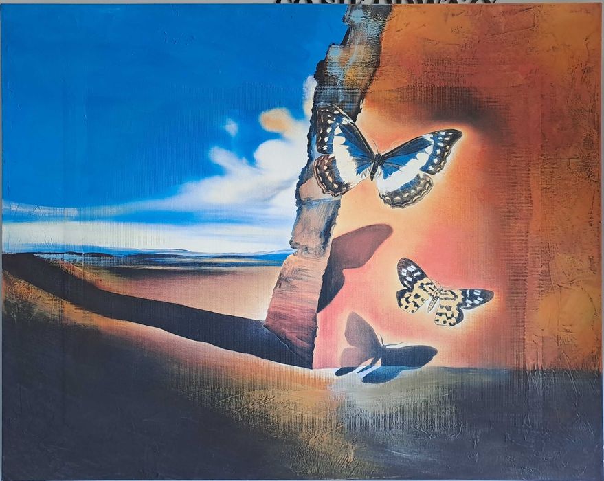 Obraz olejny reprodukcja Pejzaż z motylami - Salvador Dali
