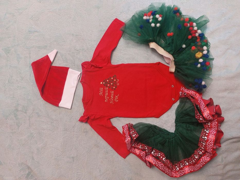 Новорічний костюм "Мій перший новий рік" 80 розмір на дівчинку