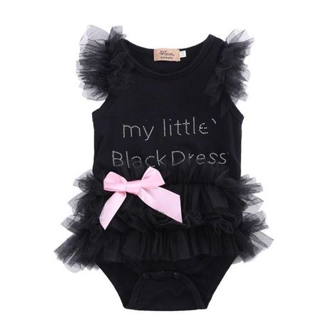 Чёрный боди на малышку «My little black dress» 0-3 мес
