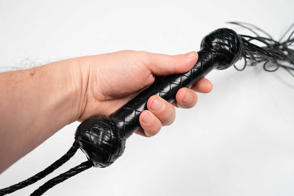 Шкіряний плетений батіг кнут бич нагайка плітка флогер для коня