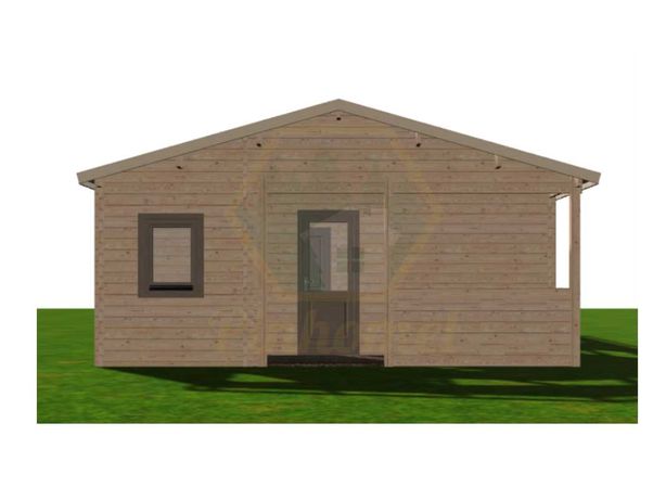 Casa de madeira T2 com 53m2, parede de 44mm