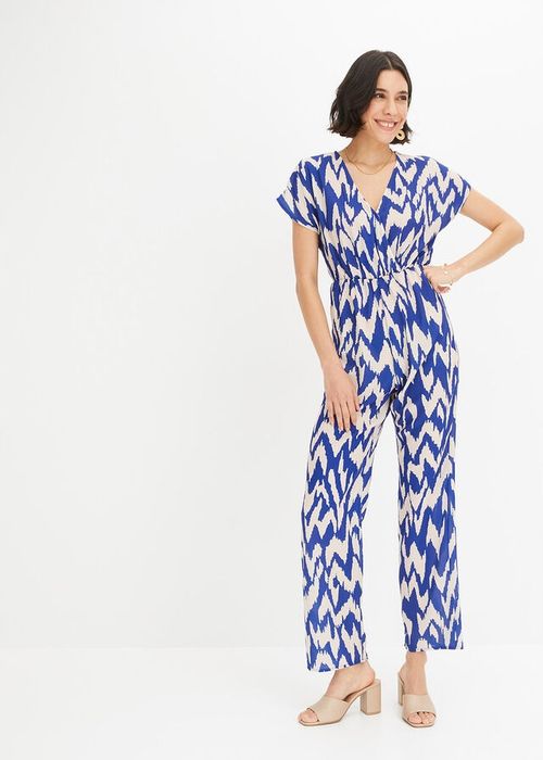 B.P.C kombinezon letni z nadrukiem beżowo-niebieski ^44