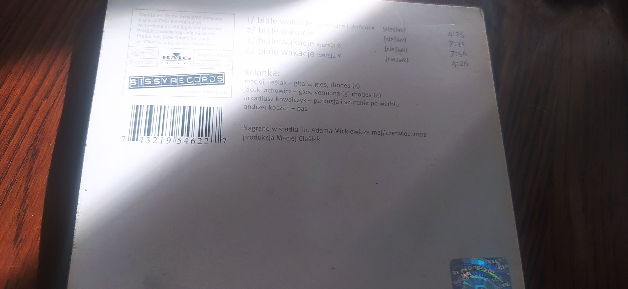 Ścianka białe wakacje ep CD