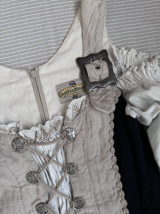 Дирндль баварська австрійска традиційна сукня 100% льон Wolprdinger