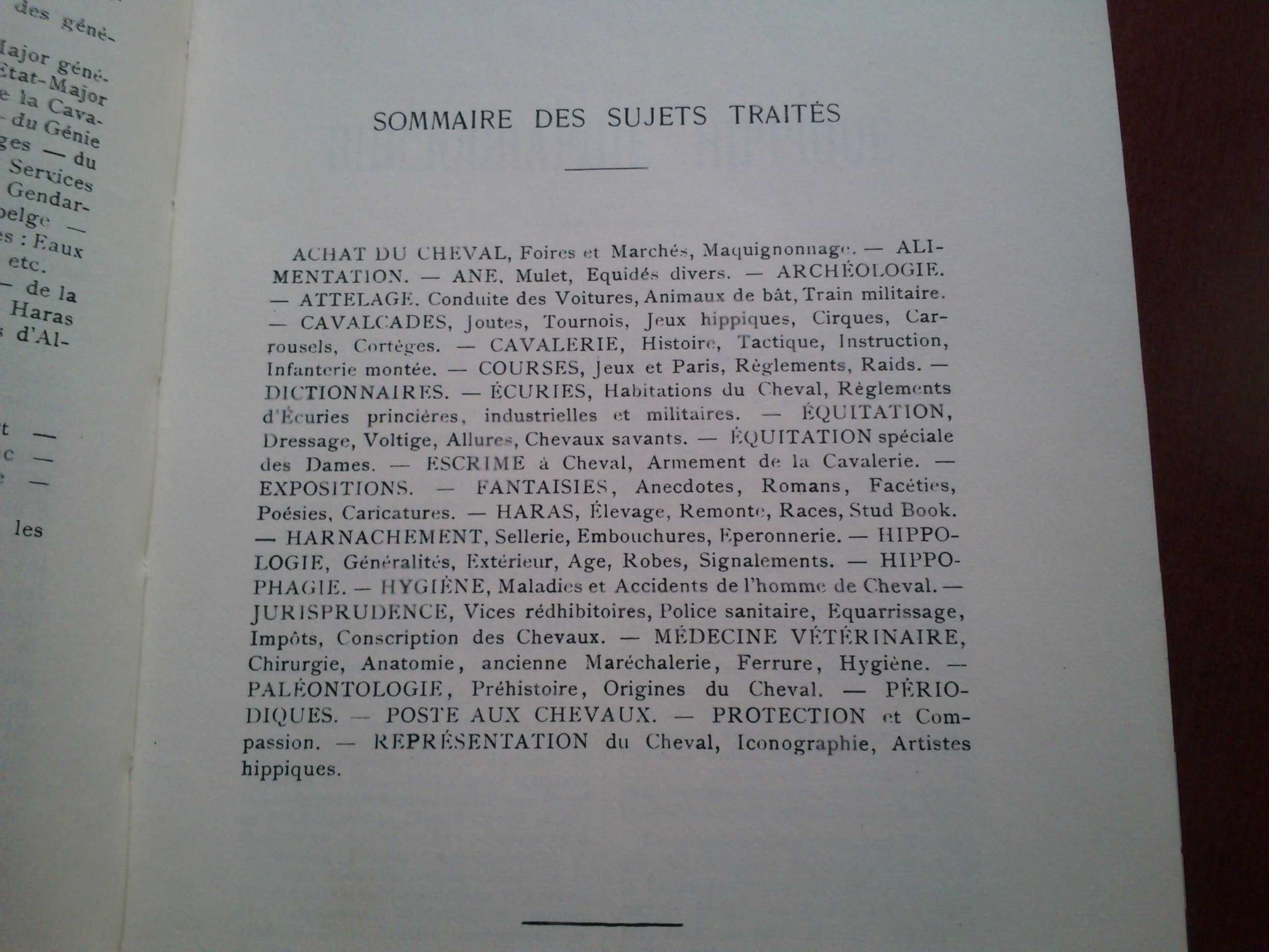General Mennessier de la Lance-Essai de Bibliographie Hippique-1971