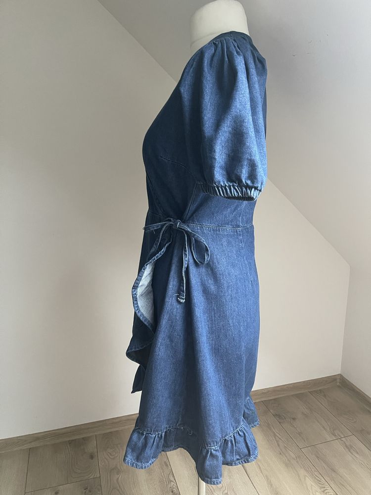 Kopertowa sukienka jeansowa Denim Co r.44