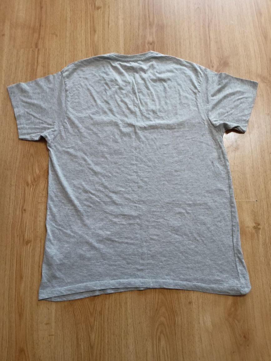 Szara męska koszulka, t-shirt rozmiar L, stan bardzo dobry,