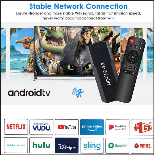 Android TV Box - SMART TV - Android 11 - WiFi - MX10 F2 - NOWY