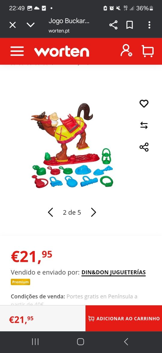 Jogo crianças Buckaroo Hasbro