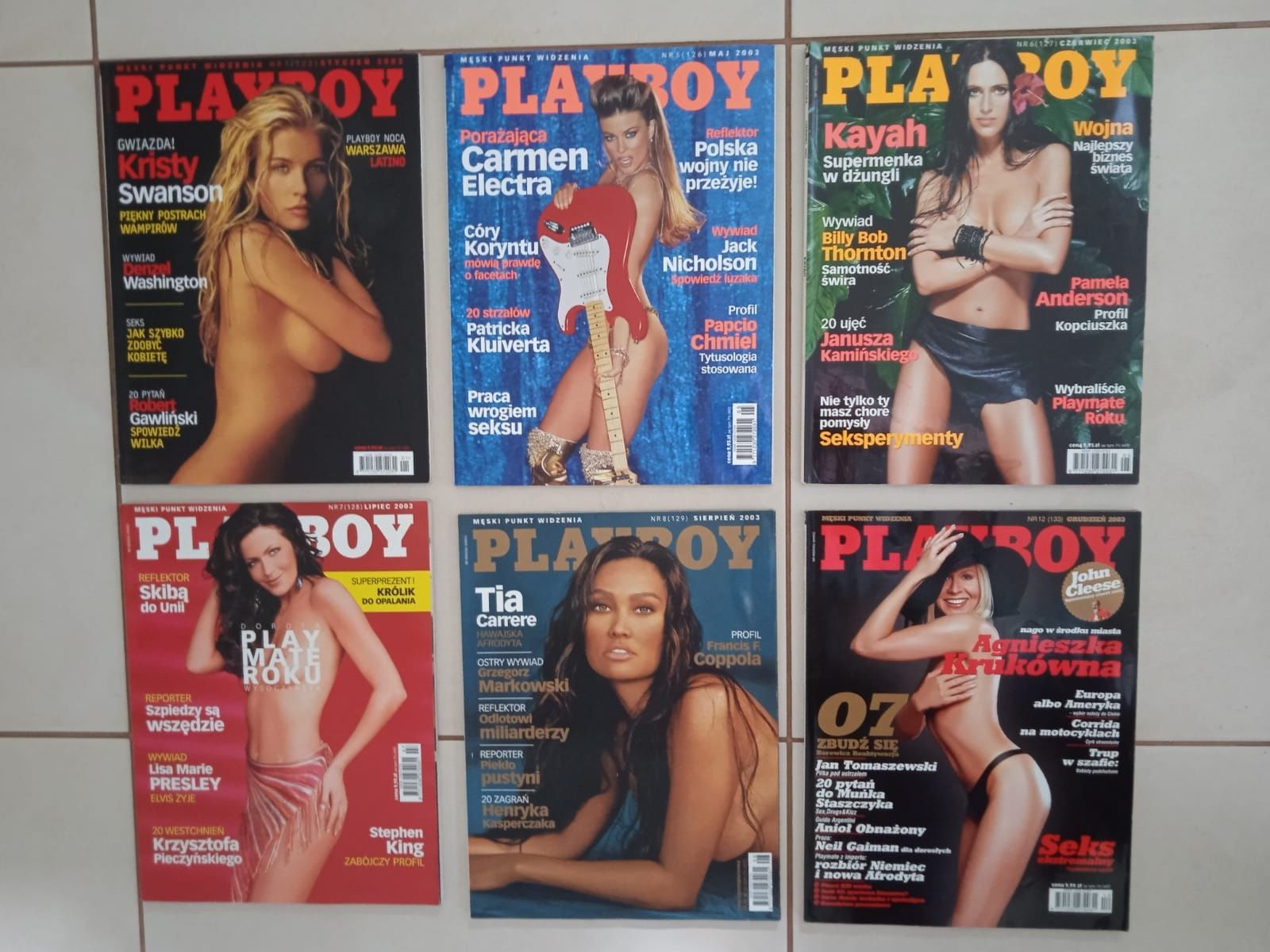 Gazety Playboy I, V, VI, VII, VIII, XII 2003