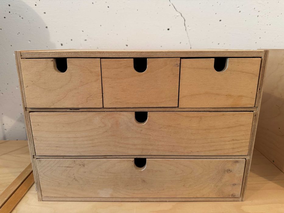 IKEA MOPPE - minikomoda, 35 x 26 x 25 cm, 3 poziomy, lita sosna