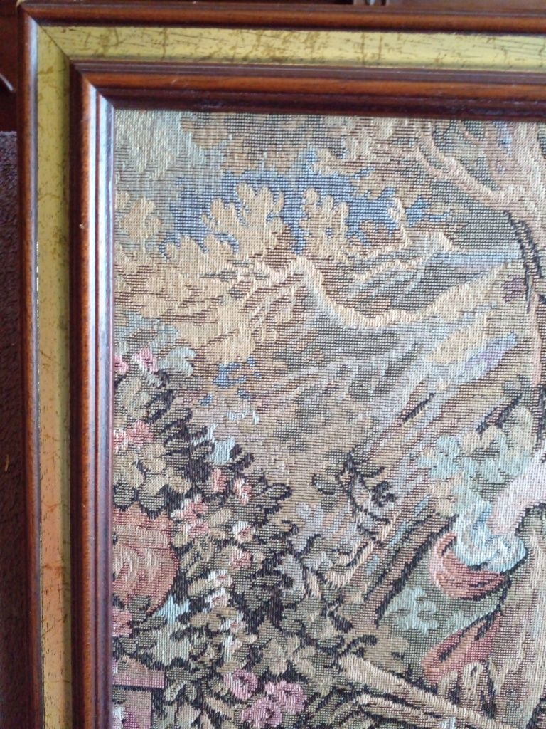Quadro antigo em tapeçaria GOBLIN