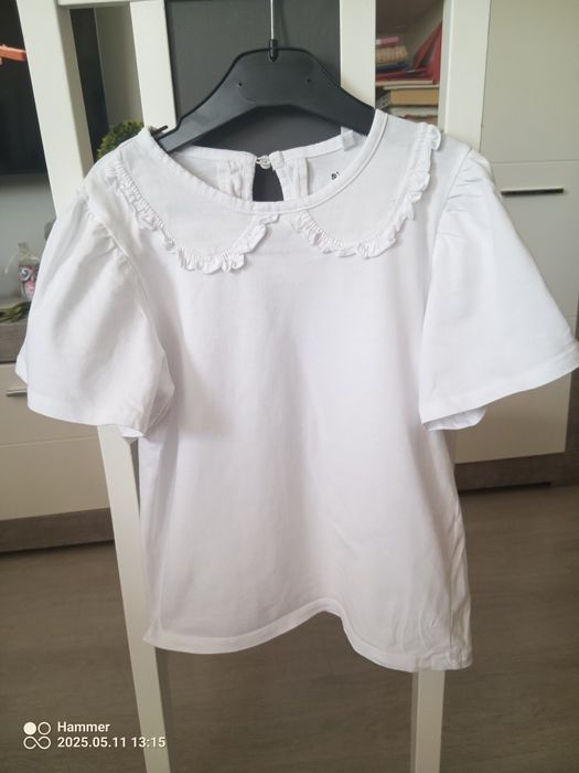 Biała koszulka Sinsay 128 cm