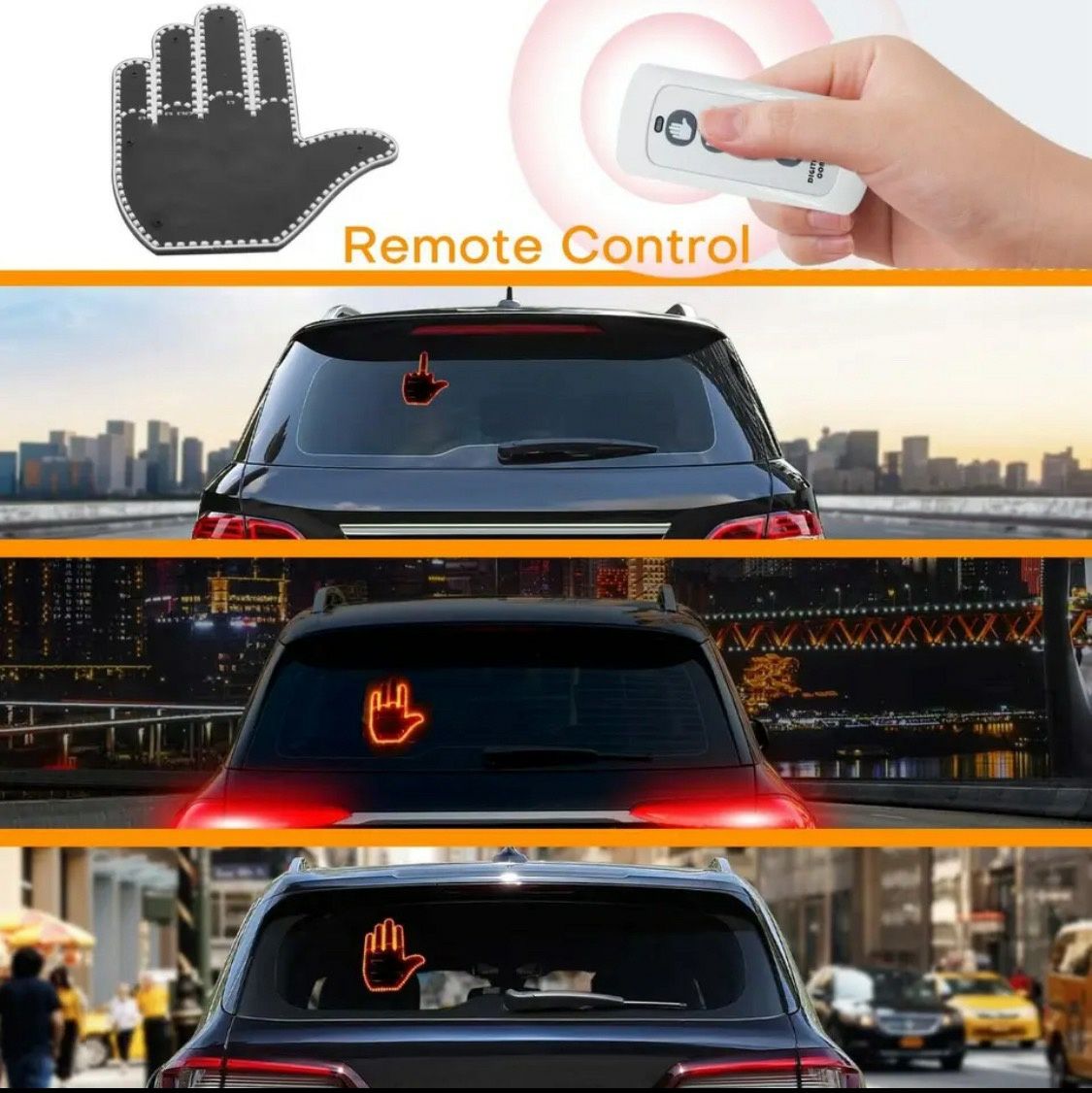 Світлодіодна наклейка для авто creative gesture car light led  з пуль