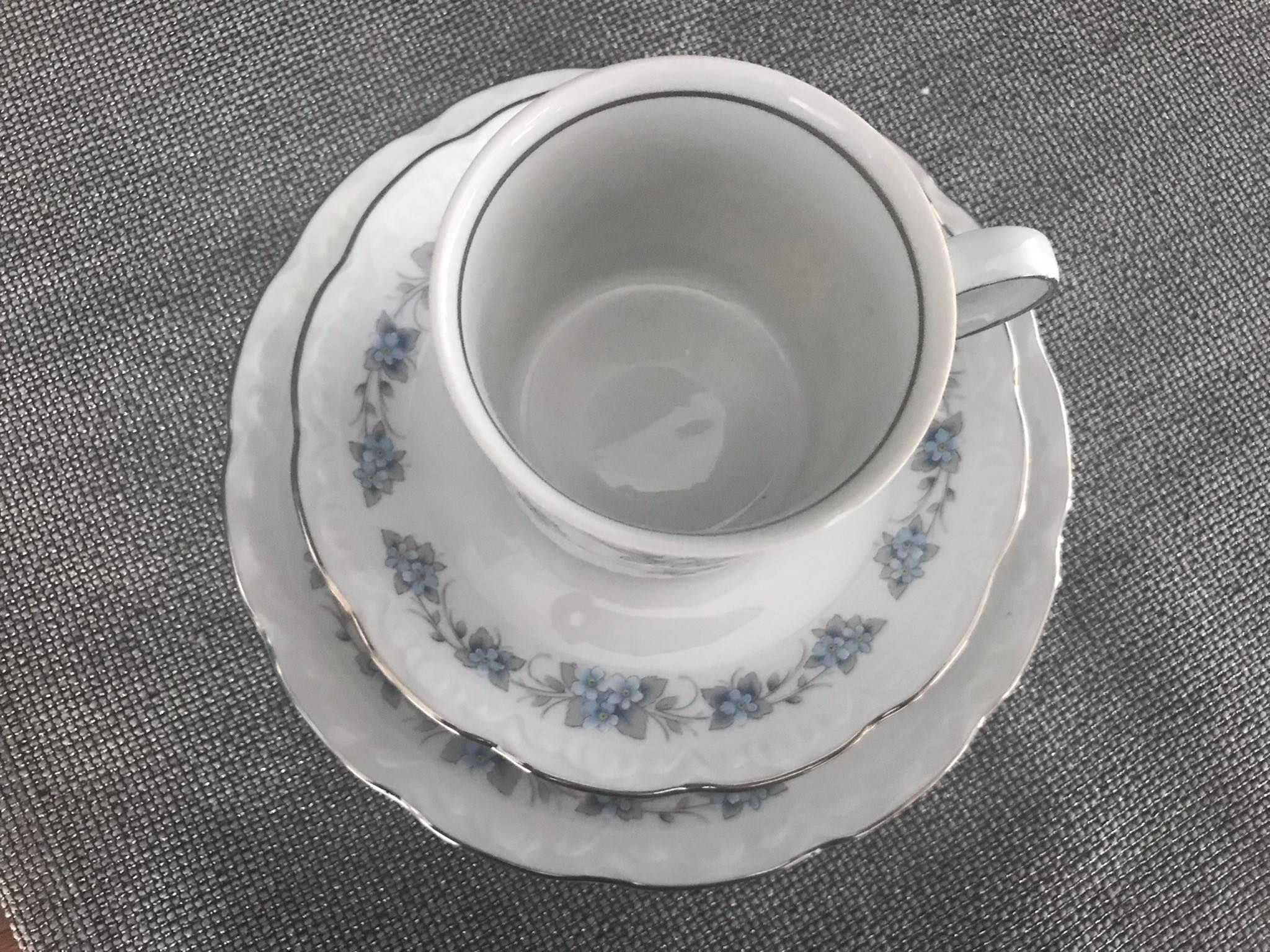 Porcelanowy zestaw Trio Bavaria Germany filiżanki