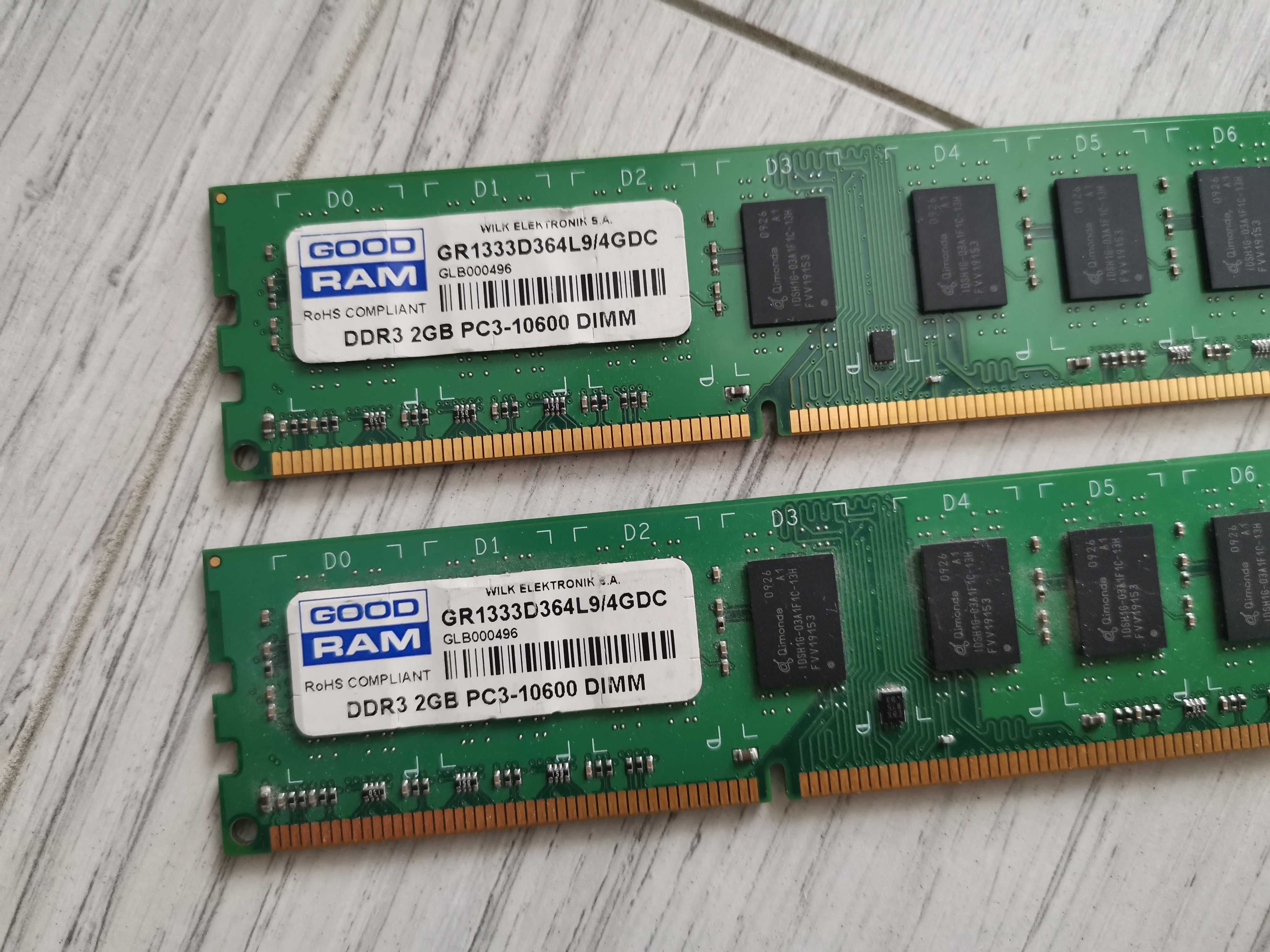 RAM DDr3 4 GD (2x2GB)