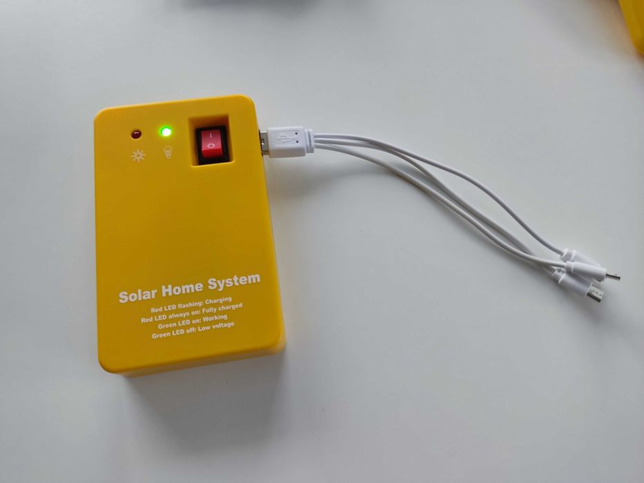 Zestaw Solarny PowerBank Latarka Zarówka Akumulator Li ION USB Led